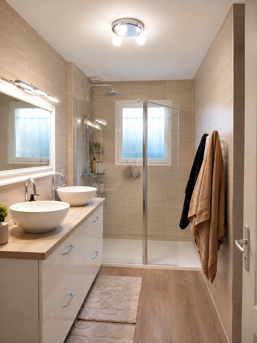 Rénovation salle de bain douche italienne Morestel